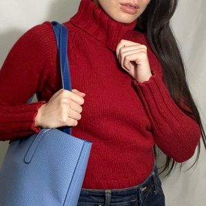 Womens old navy red turtleneck sweater size medium
